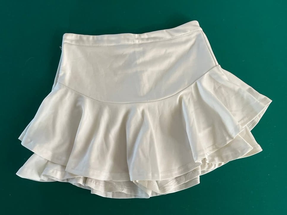 Witte Shein skort (broekrokje) met ruches - Maat S, Wit, Ophalen of Verzenden, Zo goed als nieuw, Maat 36 (S)