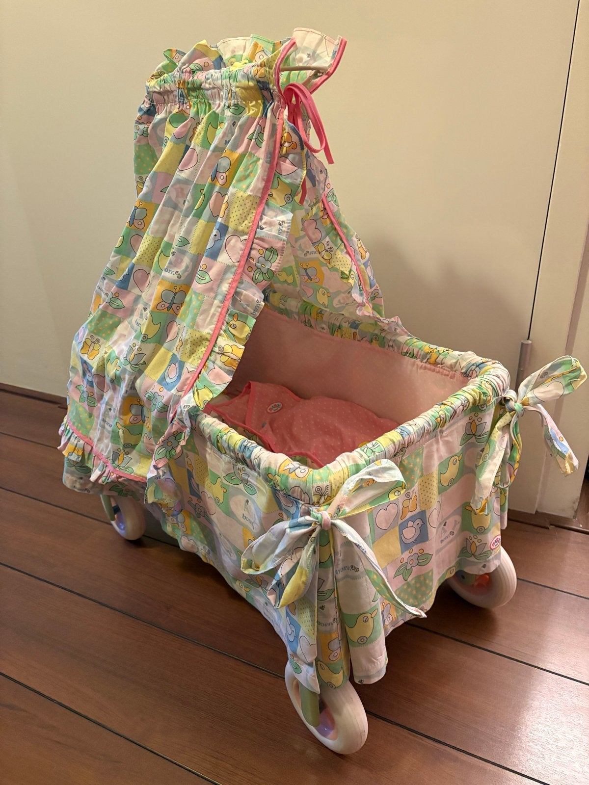 Baby Born ledikantje poppenbed wieg op wielen met hemeltje, Ophalen, Gebruikt, Overige typen
