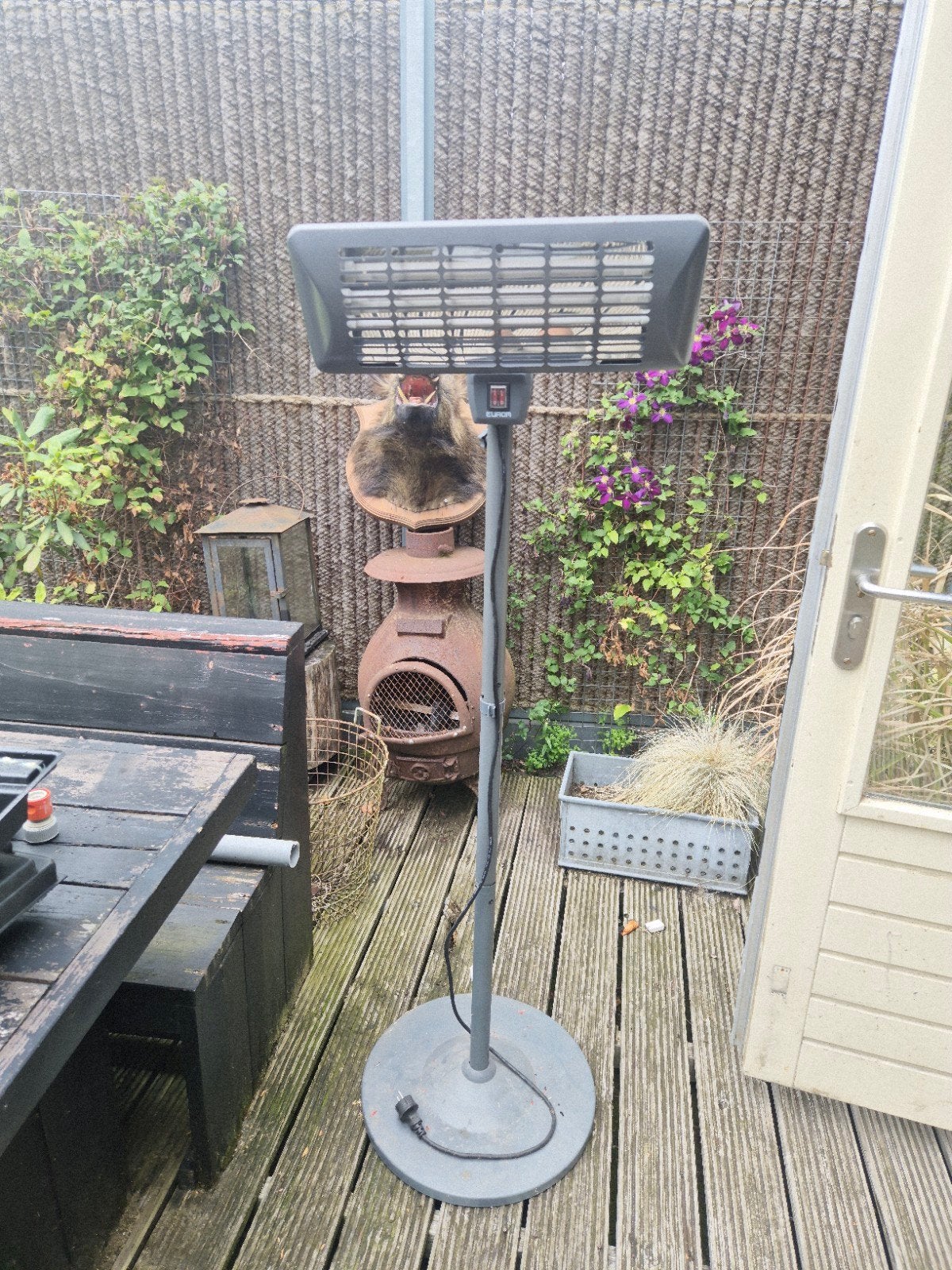 Eurom terrasheater met 2 standen, Ophalen, Gebruikt, Elektrisch, Vloer