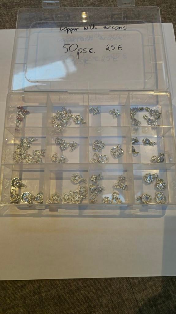 50 stuks koperen hangers met zirconia, Sieraden, Tassen en Uiterlijk, Ophalen of Verzenden