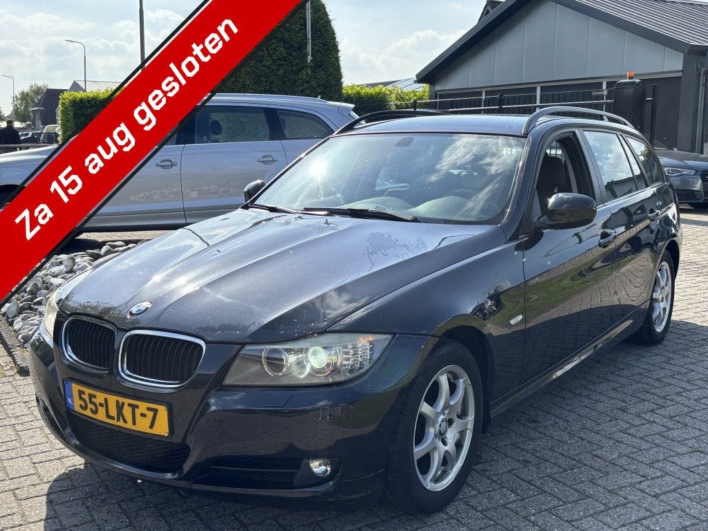 BMW 3 Serie Touring 316i Zwart 2010 Xenon (bj 2010), Euro 5, 1599 cc, 4 cilinders, Zwart