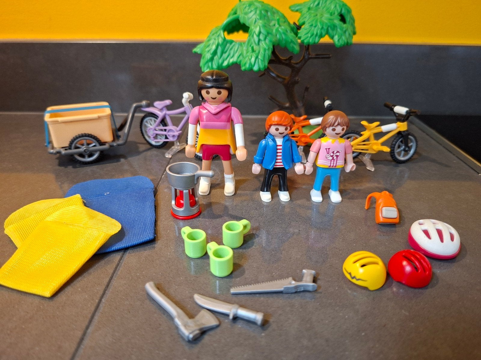 Playmobil 6890 9155 Fietsvakantie met mountainbikes, Gebruikt, Complete set, Overige typen, Ophalen of Verzenden