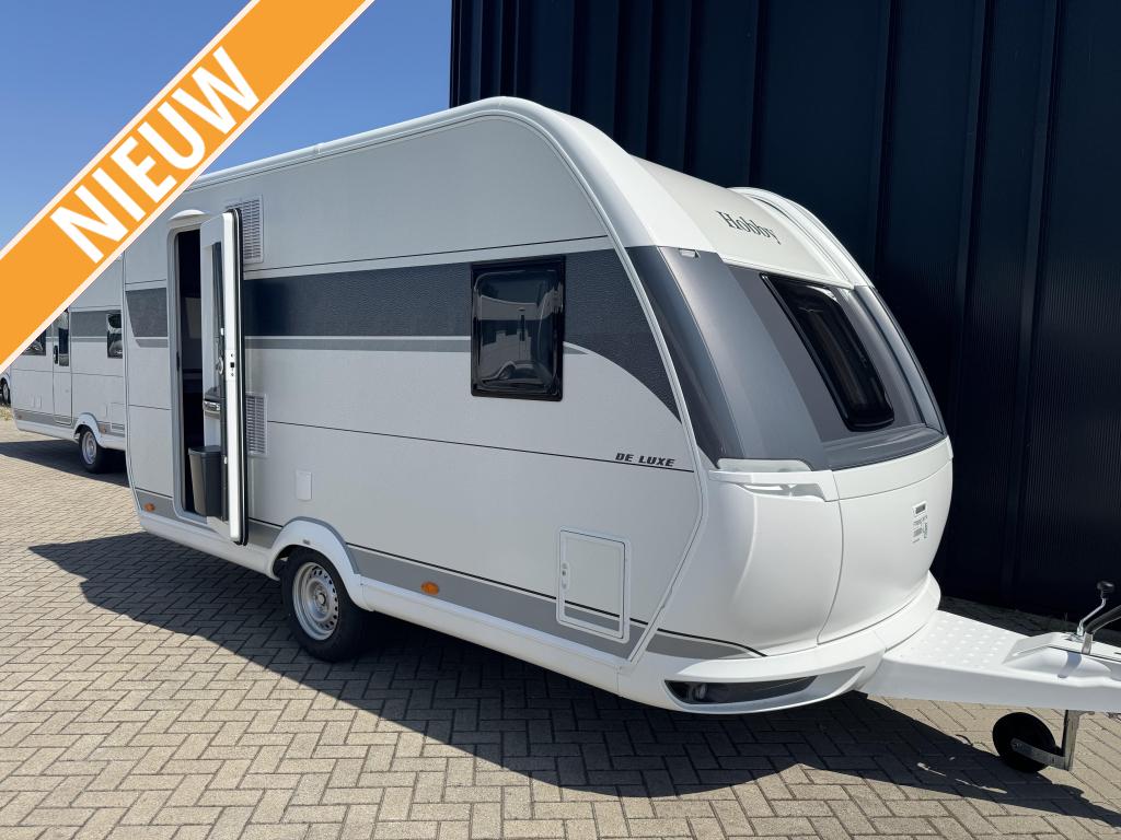 Hobby De Luxe 400 SFE 2e Pinksterdag open, Caravans en Kamperen, Schokbreker, Hobby, Bedrijf, Treinzit