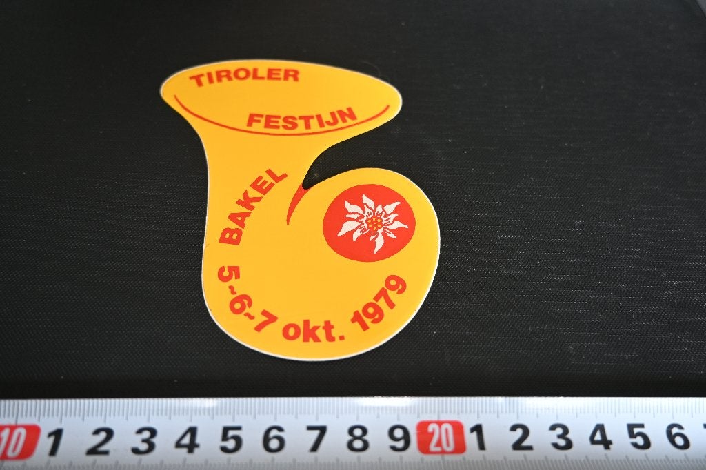 sticker Bakel 1979 Tiroler Fstijn, Ophalen, Zo goed als nieuw