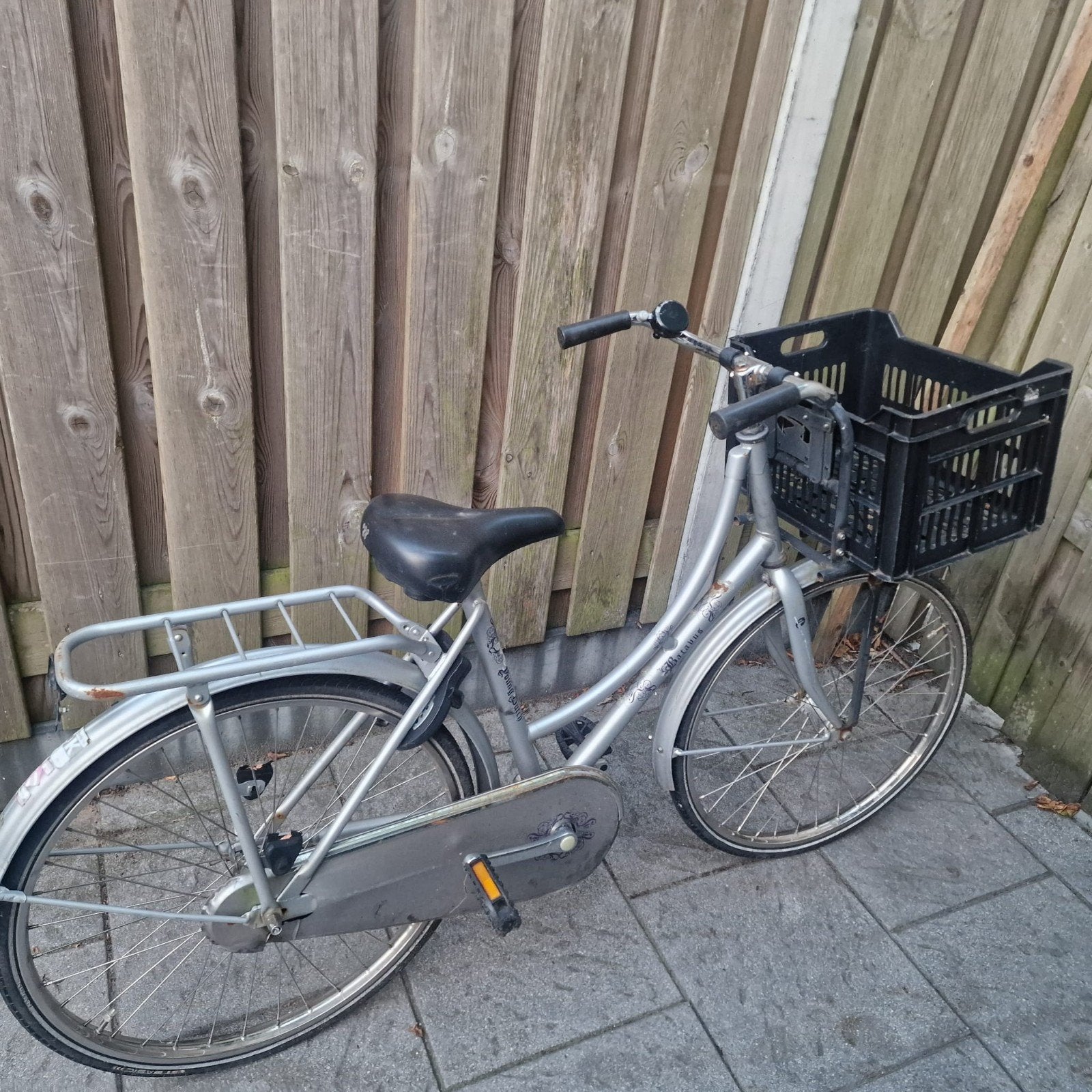 Batavus damesfiets 24 inch met mand - rechterstang mist, Gebruikt, Batavus, Ophalen of Verzenden, 50 tot 53 cm