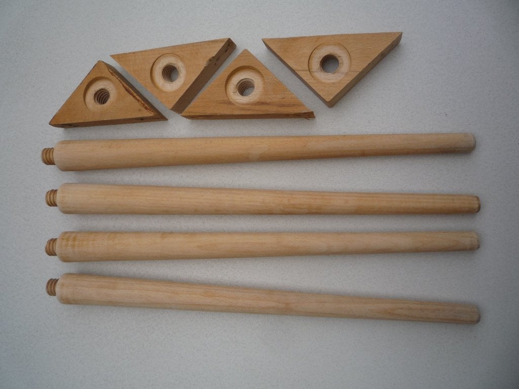set van 4 vintage retro conische poten, Ophalen of Verzenden