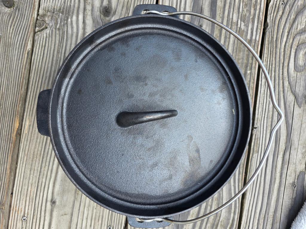 Gietijzeren Dutch Oven - Perfect voor buiten koken, Kookpan of Snelkookpan, Gietijzer, Ophalen of Verzenden, Zo goed als nieuw