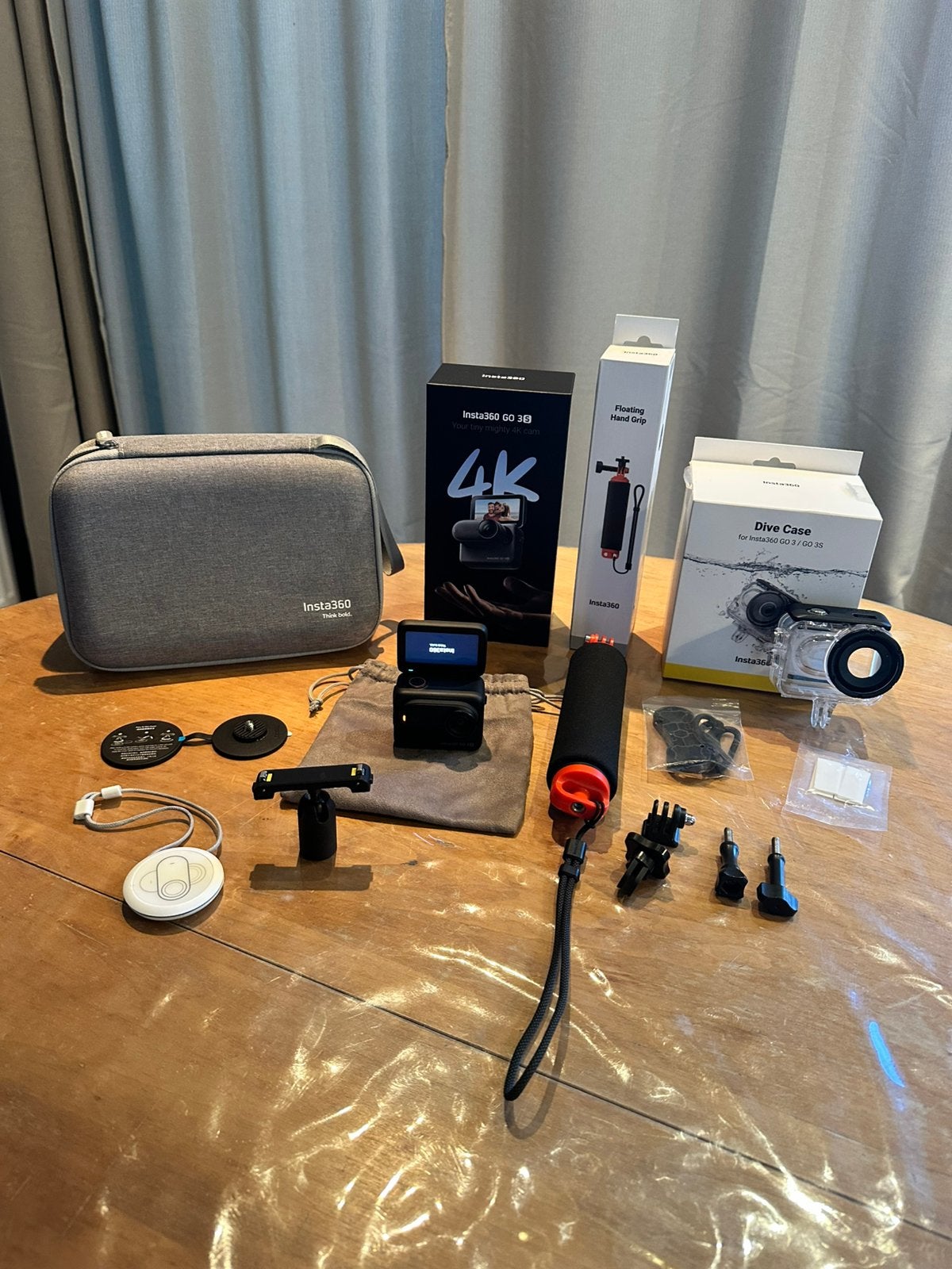 Insta360 GO 3S 128gb – compleet met accessoires +Diving Case, Ophalen, Zo goed als nieuw, Overige merken