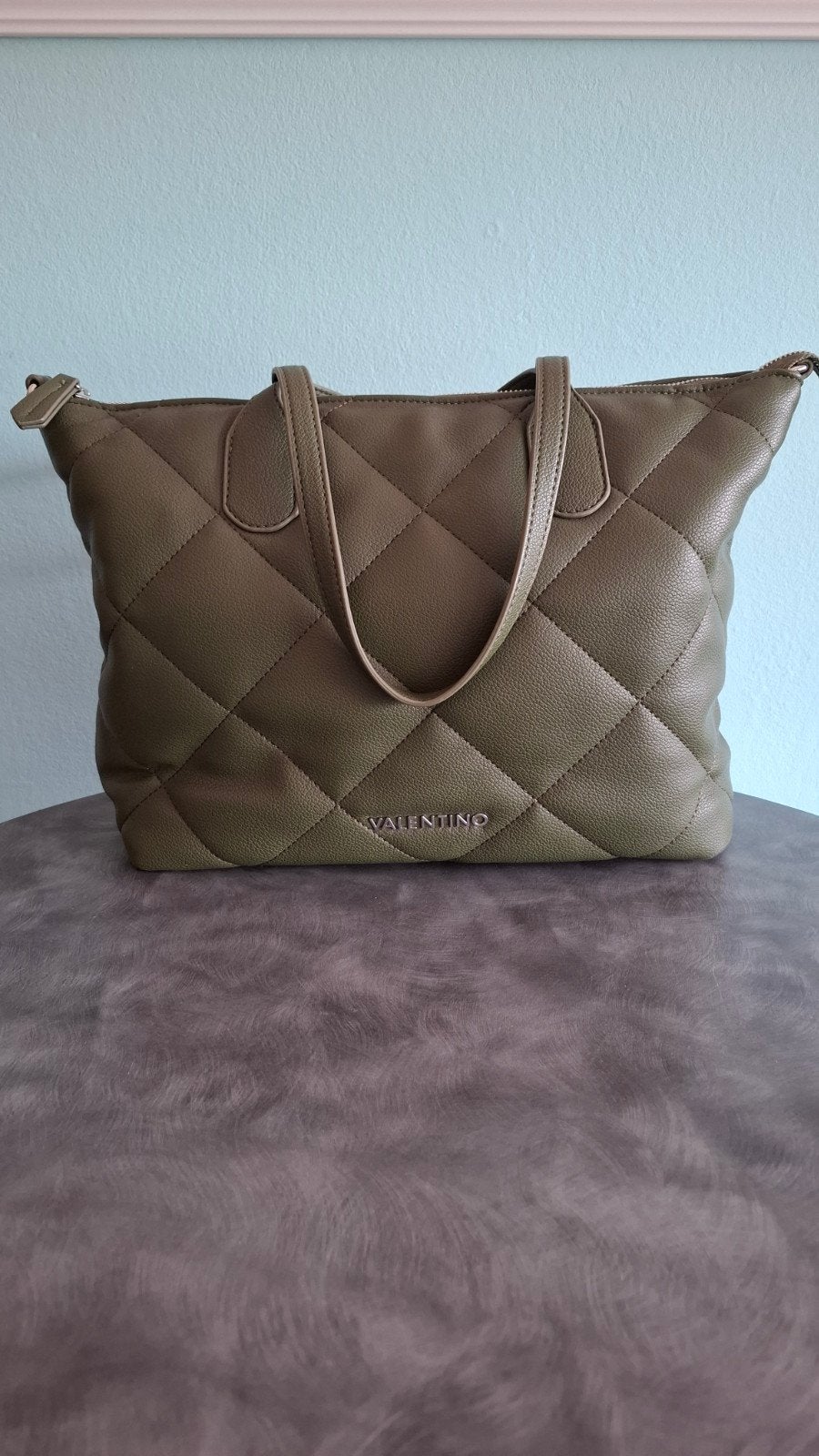 Valentino tas legergroen, Sieraden, Tassen en Uiterlijk, Tassen | Damestassen, Ophalen, Zo goed als nieuw, Zwart, Schoudertasje