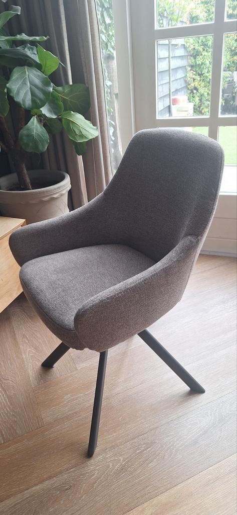 6 eetkamerstoelen, nieuw. Taupe, draaibare stoelen, Huis en Inrichting, Stoelen, Bruin, Nieuw, Ophalen of Verzenden, Stof