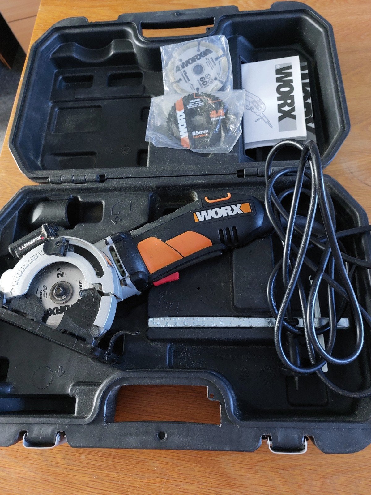 Worx handzaag machine, Ophalen