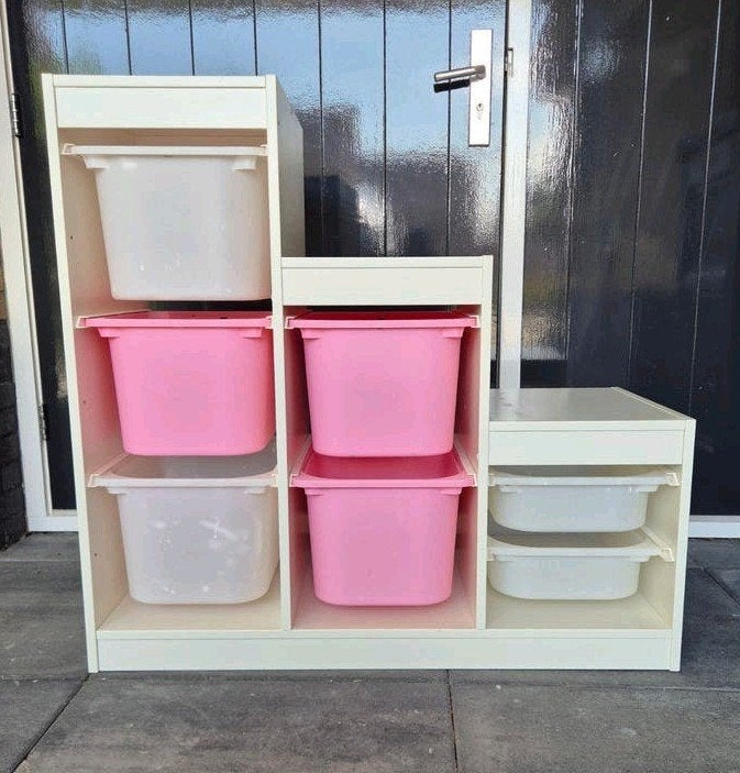 Trofast IKEA Trapmodel Basiselement Wit, Ophalen, Gebruikt, Kast, 100 cm of meer