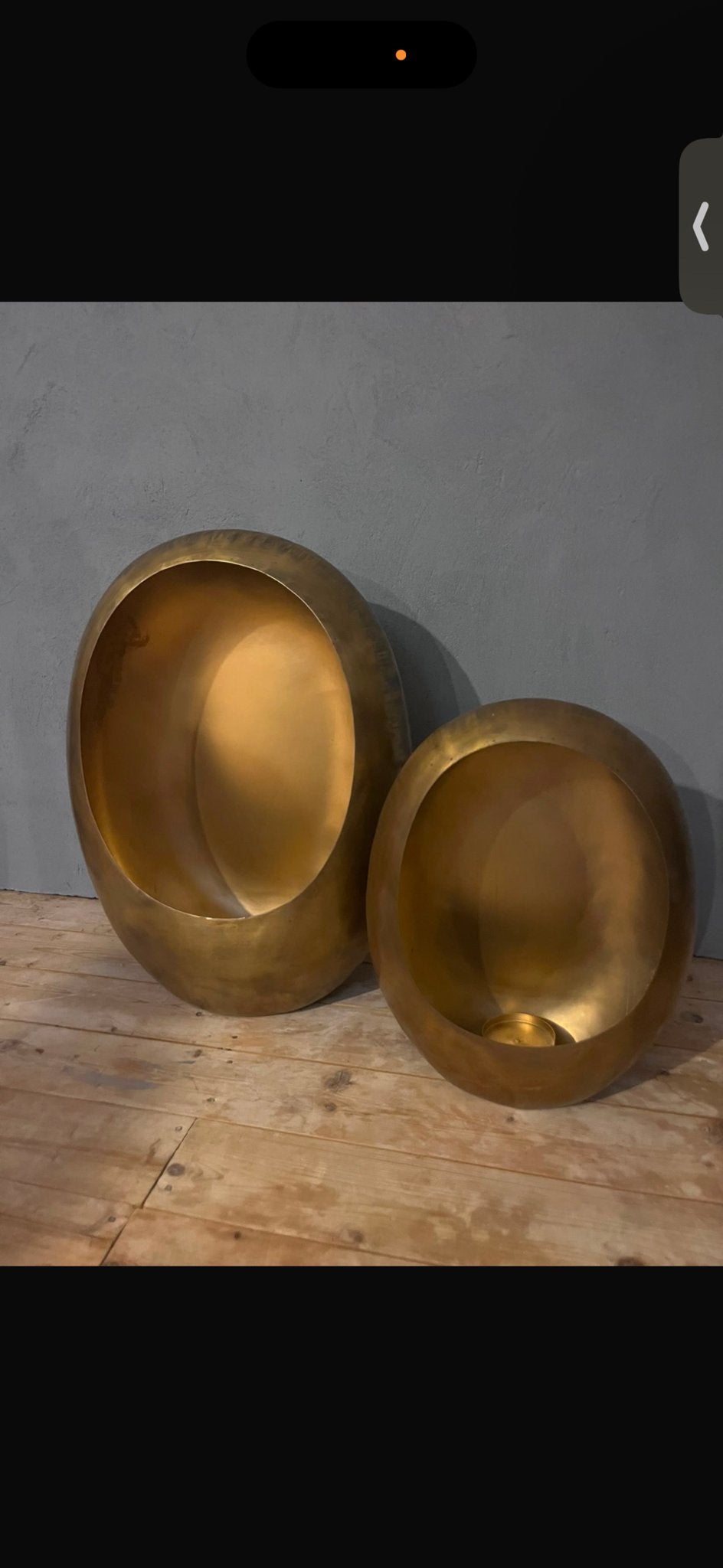 Set van 2 decoratieve schalen, goudkleurig metaal, Huis en Inrichting, Schaal, Ophalen of Verzenden, Zo goed als nieuw, Metaal