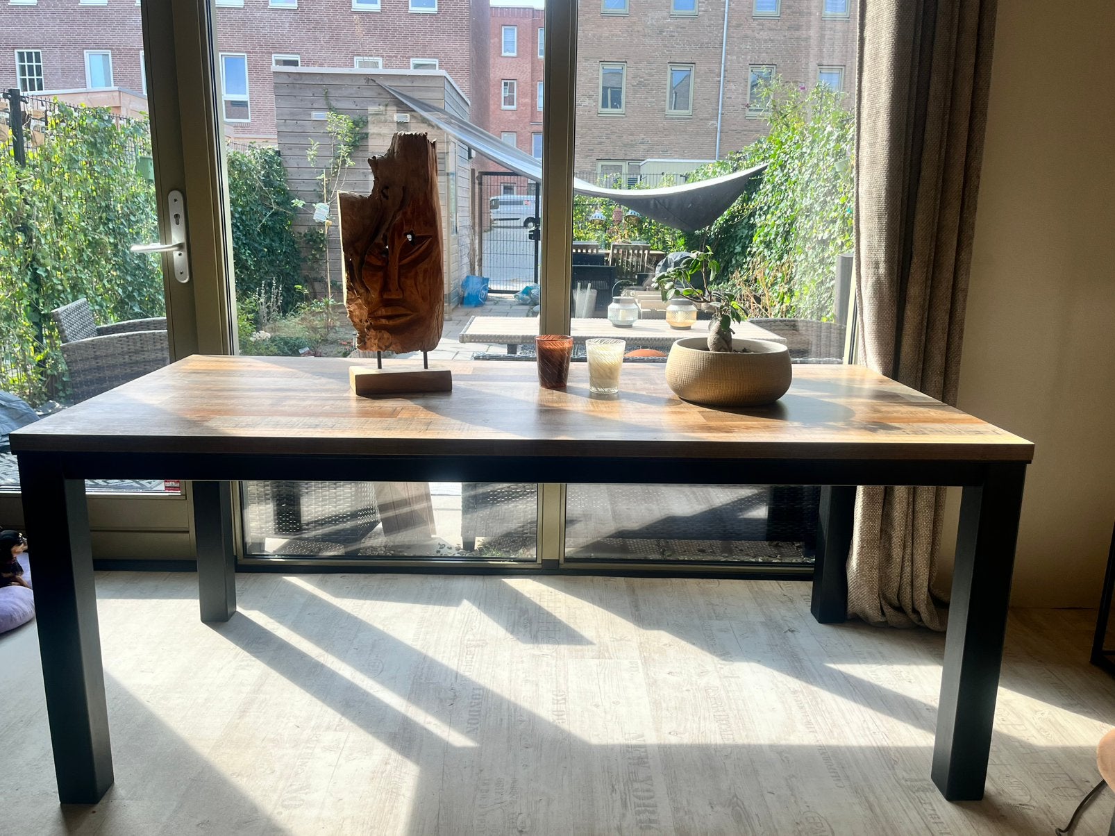 Industriële eettafel van Bommel  (190x90cm), Ophalen, Gebruikt, Modern / industrueel, 50 tot 100 cm