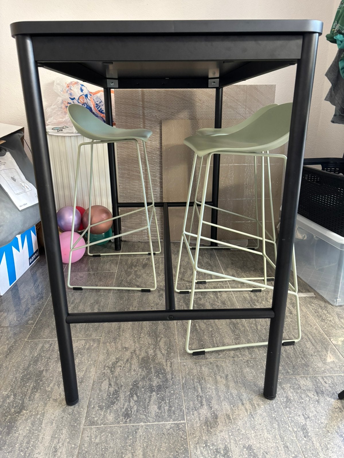 Bartafel Ikea zwart, Ophalen, Gebruikt