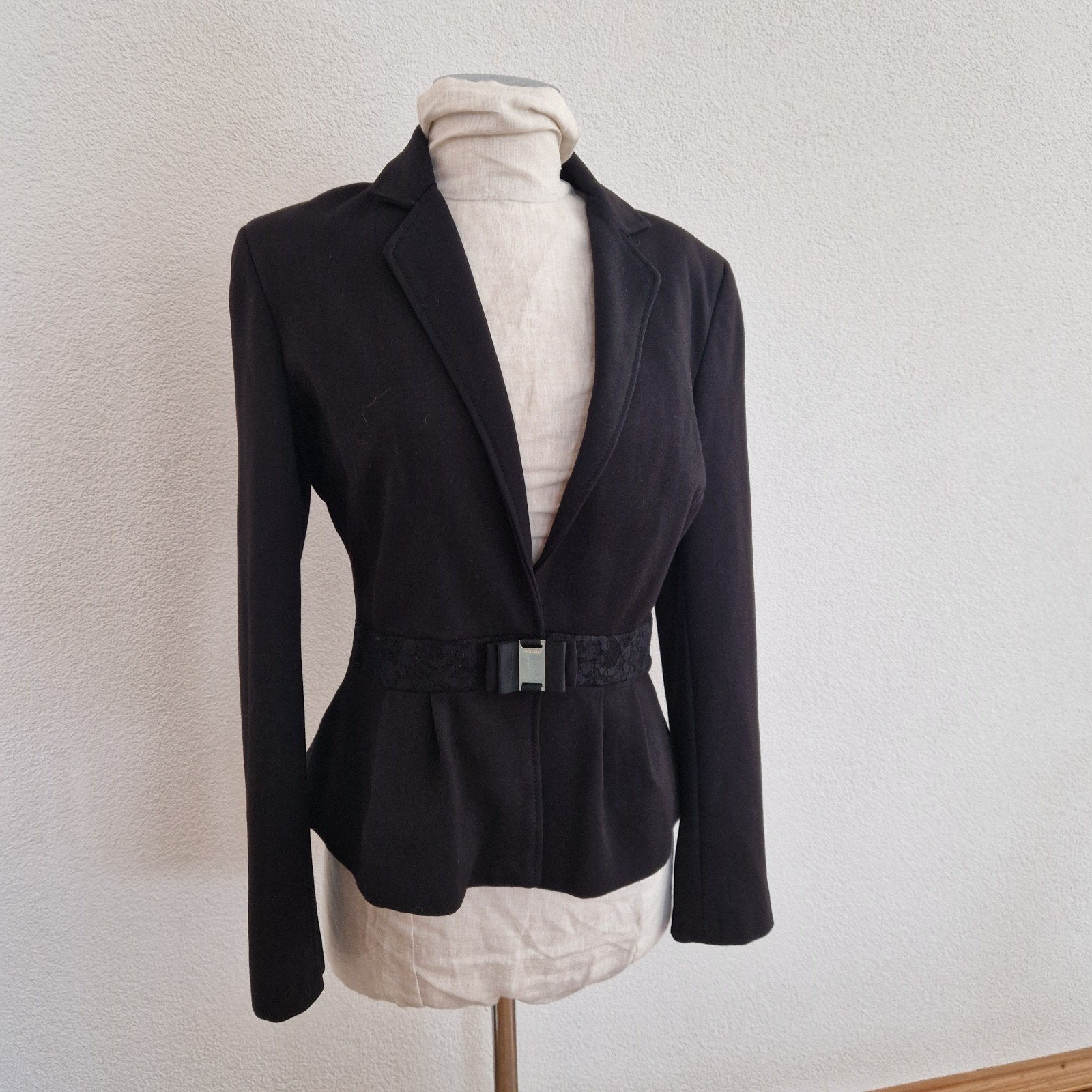Nenette blazer zwart maat 38/40 (M) zachte stretch stof, Maat 38/40 (M), Zwart, Nenette, Ophalen of Verzenden