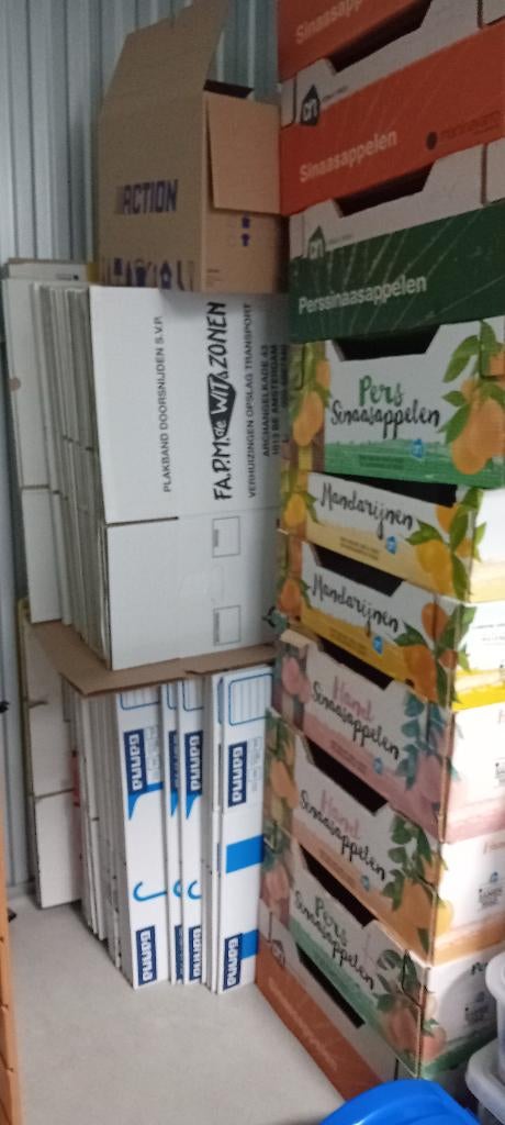 verhuisdozen, Doe-het-zelf en Verbouw, Kratten en Dozen, Zo goed als nieuw, Doos, 50 tot 75 cm, 35 tot 50 cm, 40 tot 60 cm, Opvouwbaar