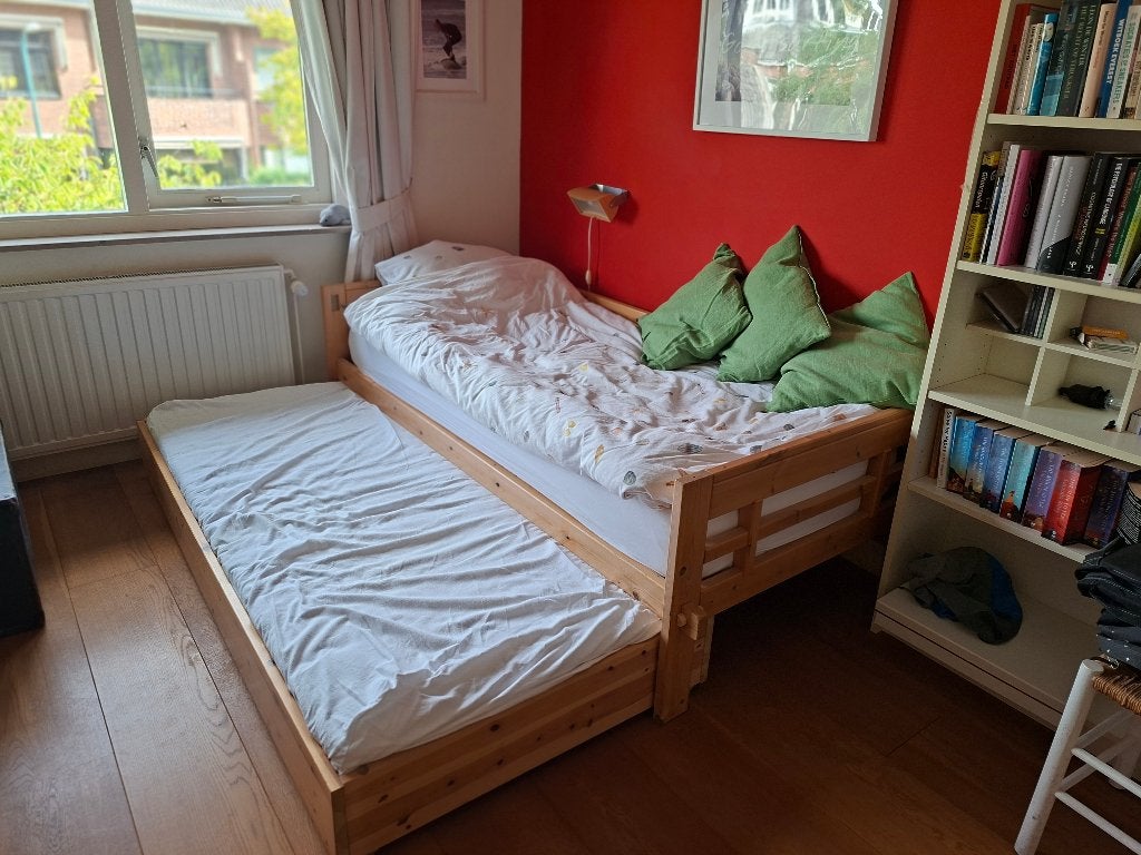 lifetime bed met onderschuifbed/lade, Ophalen, 85 tot 100 cm, Gebruikt, Hoogslaper of Stapelbed