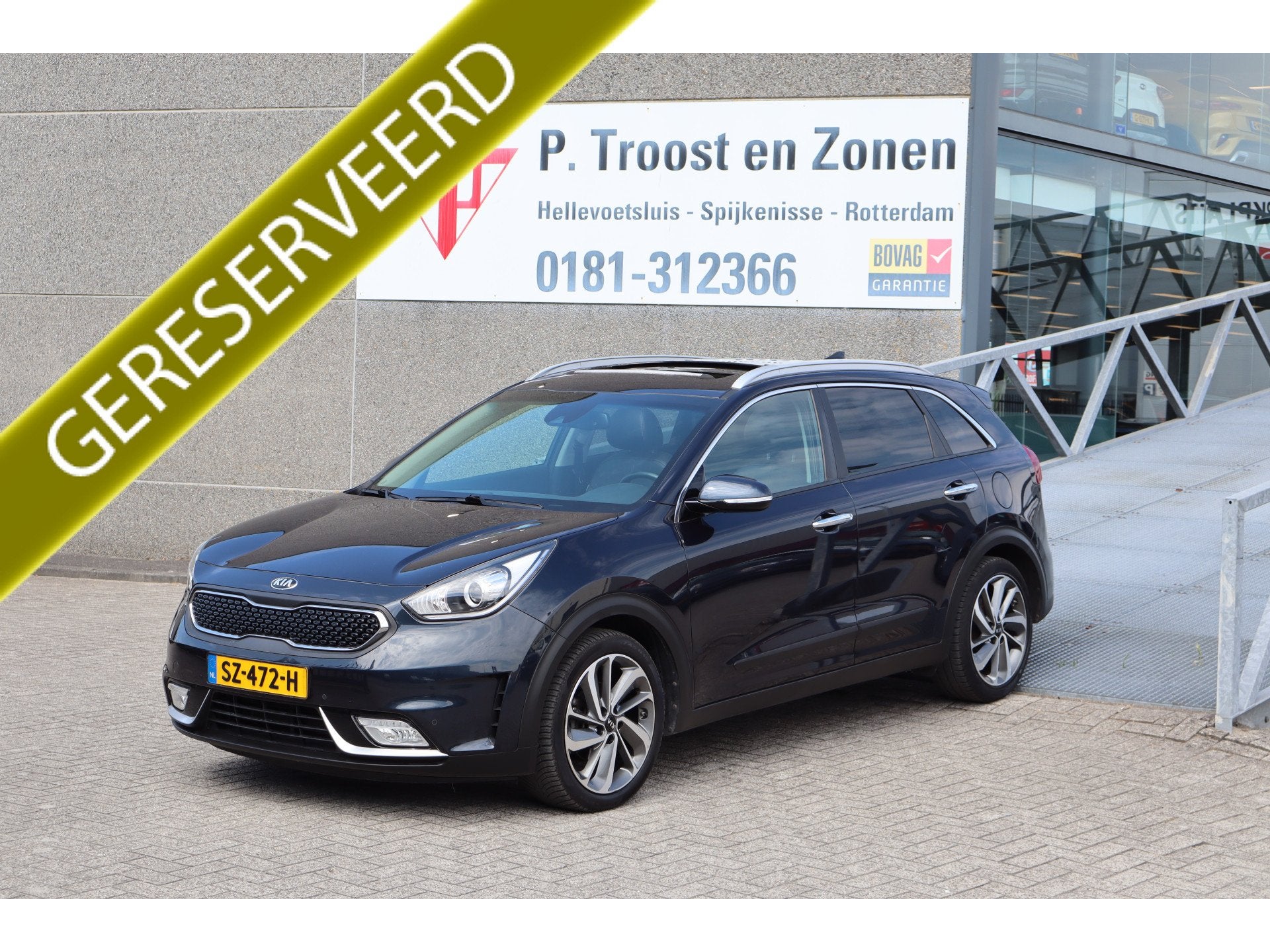 Kia Niro 1.6 GDi Hybrid Design Edition Panoramadak! Apple ca, Gebruikt, Blauw, 23 km/l, SUV of Terreinwagen