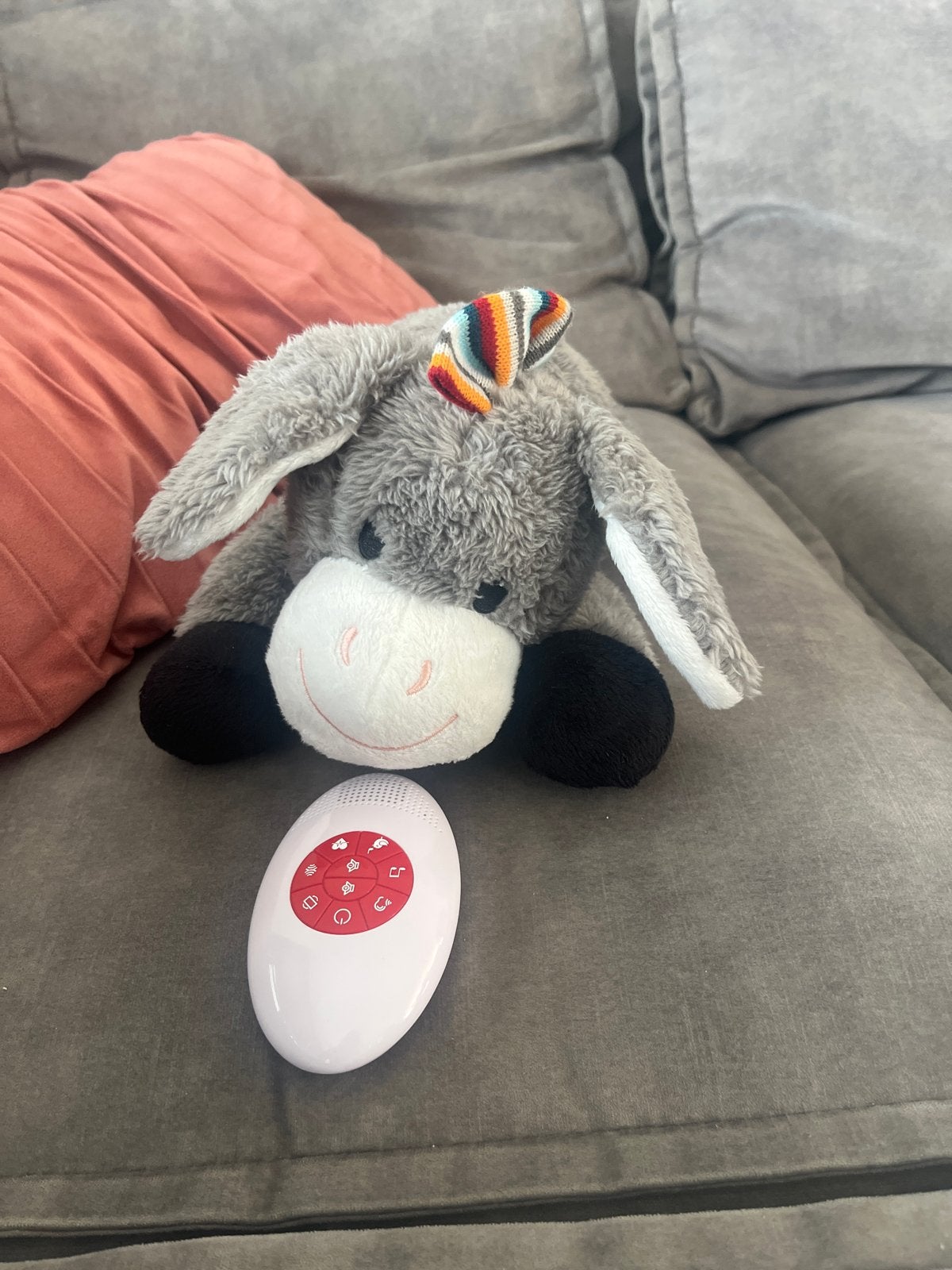 Zazu knuffel ezel met hartslag geluid, Met geluid, Overige typen, Grijs, Ophalen of Verzenden