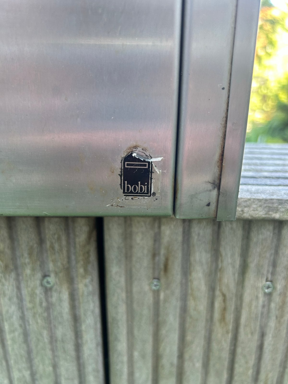 Bobi RVS wand Brievenbus - Gebruikt, Ophalen of Verzenden, Gebruikt, Rvs, Staande brievenbus