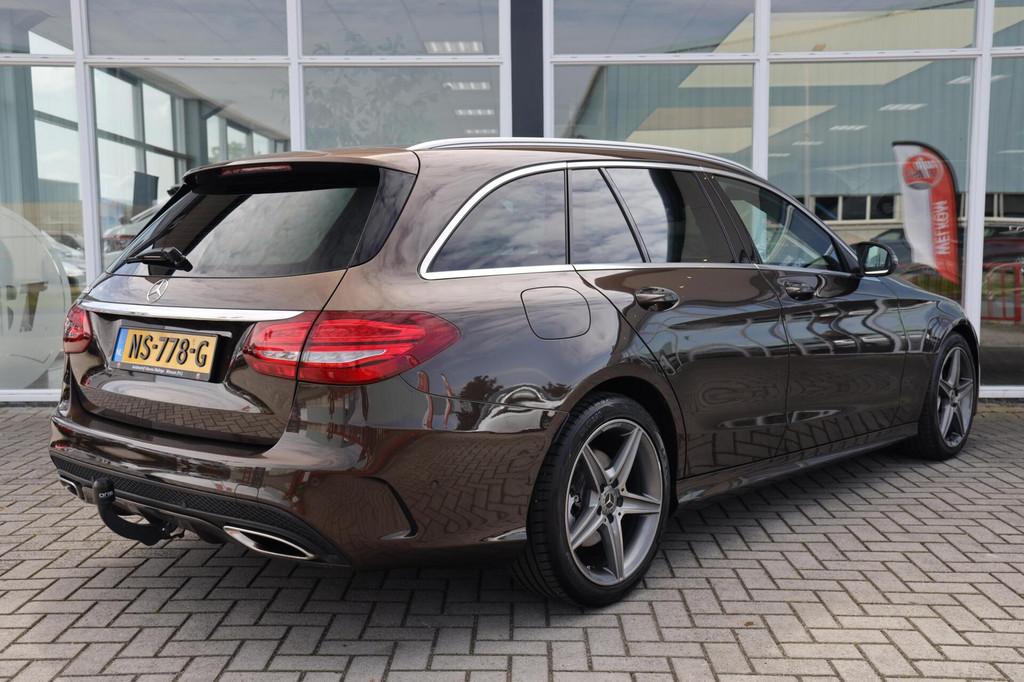 Mercedes C-klasse Estate 180 AMG Sport Edition|Navi|Cruise c, Auto's, Automaat, Achterwielaandrijving, Euro 6, Bruin