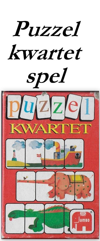 Puzzel kwartet ( jumbo )  --, Ophalen of Verzenden, Zo goed als nieuw, Joker(s)