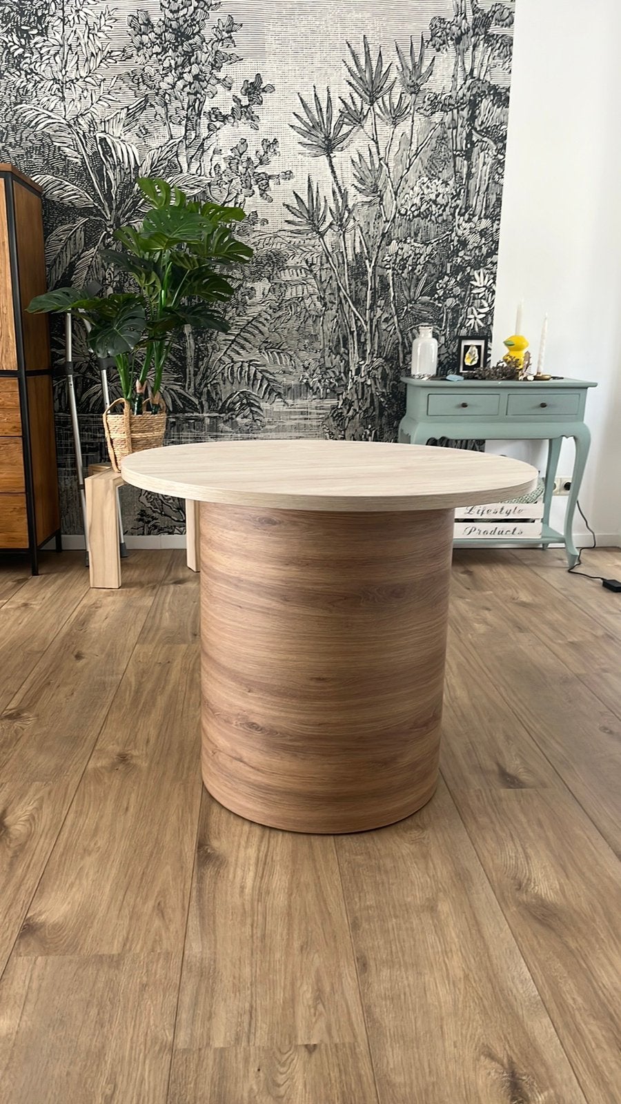 Ronde bijzettafel, Ophalen, Minder dan 55 cm, Rond, Zo goed als nieuw
