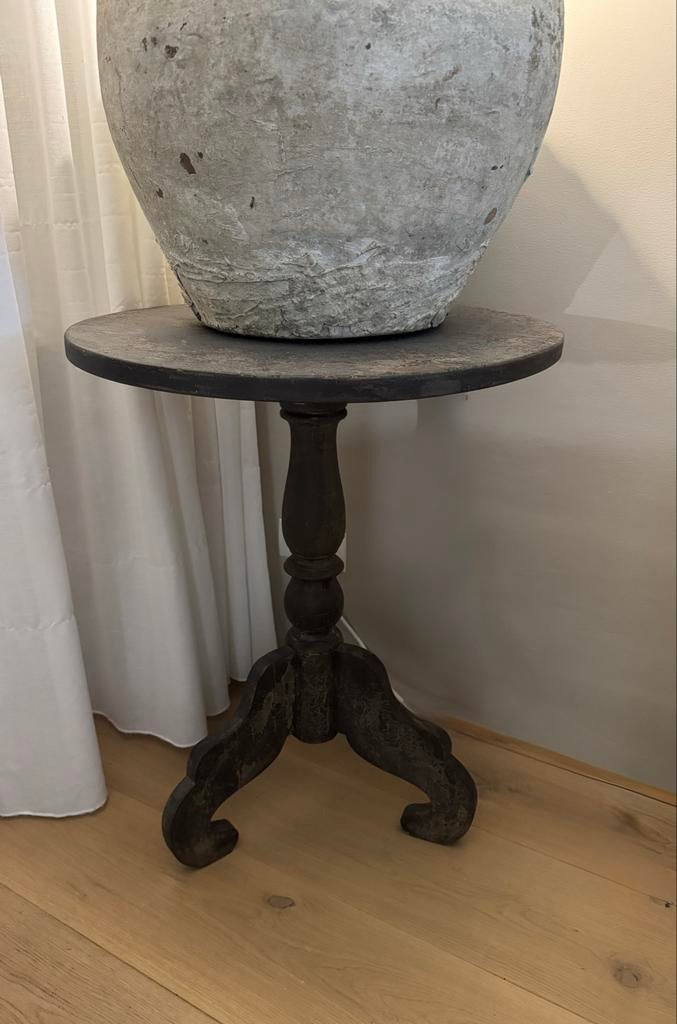 Mooie houten wijntafel Aura Peeperkorn - wijntafel, Ophalen, 50 tot 100 cm, Rond, Zo goed als nieuw