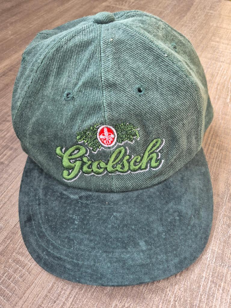 Te koop: groene Grolsch pet /cap met groene letters, cadeau, Ophalen of Verzenden, Nieuw, Overige typen, Grolsch