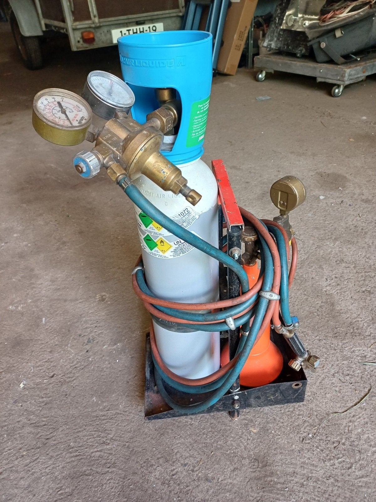 autogeen lasapparaat hardsoldeerset 5l, Doe-het-zelf en Verbouw, Gereedschap | Lasapparaten, Ophalen, Zo goed als nieuw, 250 ampère of meer