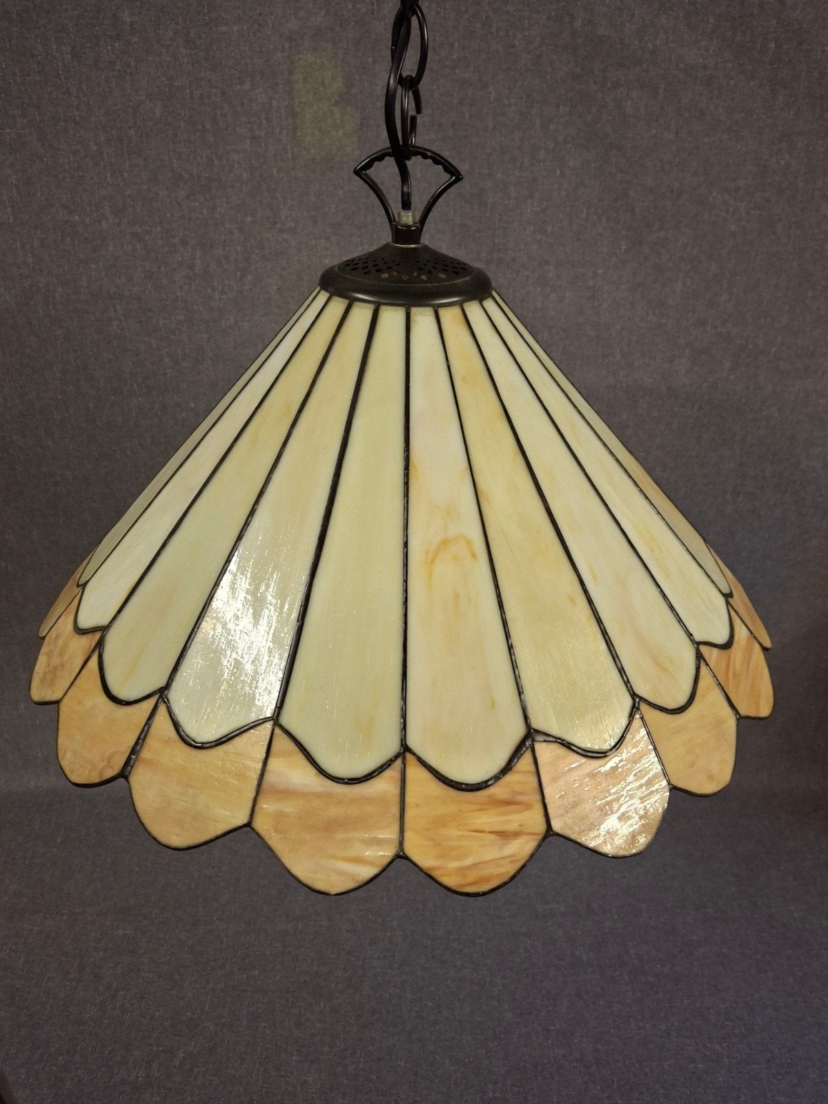 Vintage Tiffany Hanglamp – Sfeervol Glas, Sba, 1103bg, Zo goed als nieuw, Sba
