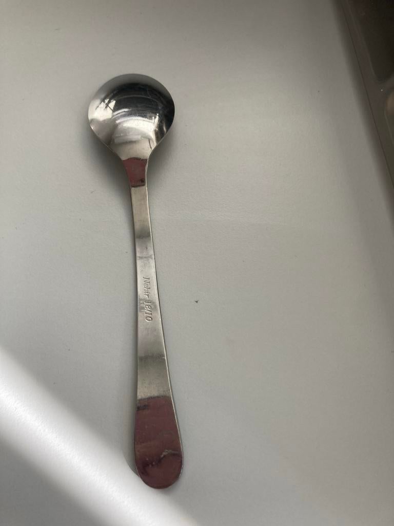 Nehir 18/10 RVS Lepel - Gebruikt, Gebruikt, Ophalen of Verzenden, Rvs of Chroom, Vaatwasserbestendig