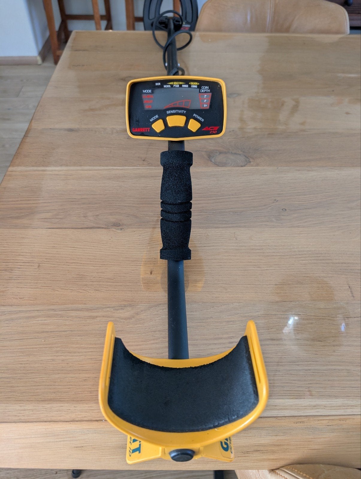 Garrett ACE 150 Metaaldetector - gebruikt, Hobby en Vrije tijd, Metaaldetectors, Ophalen, Garrett, Gebruikt, Meer dan 30 cm