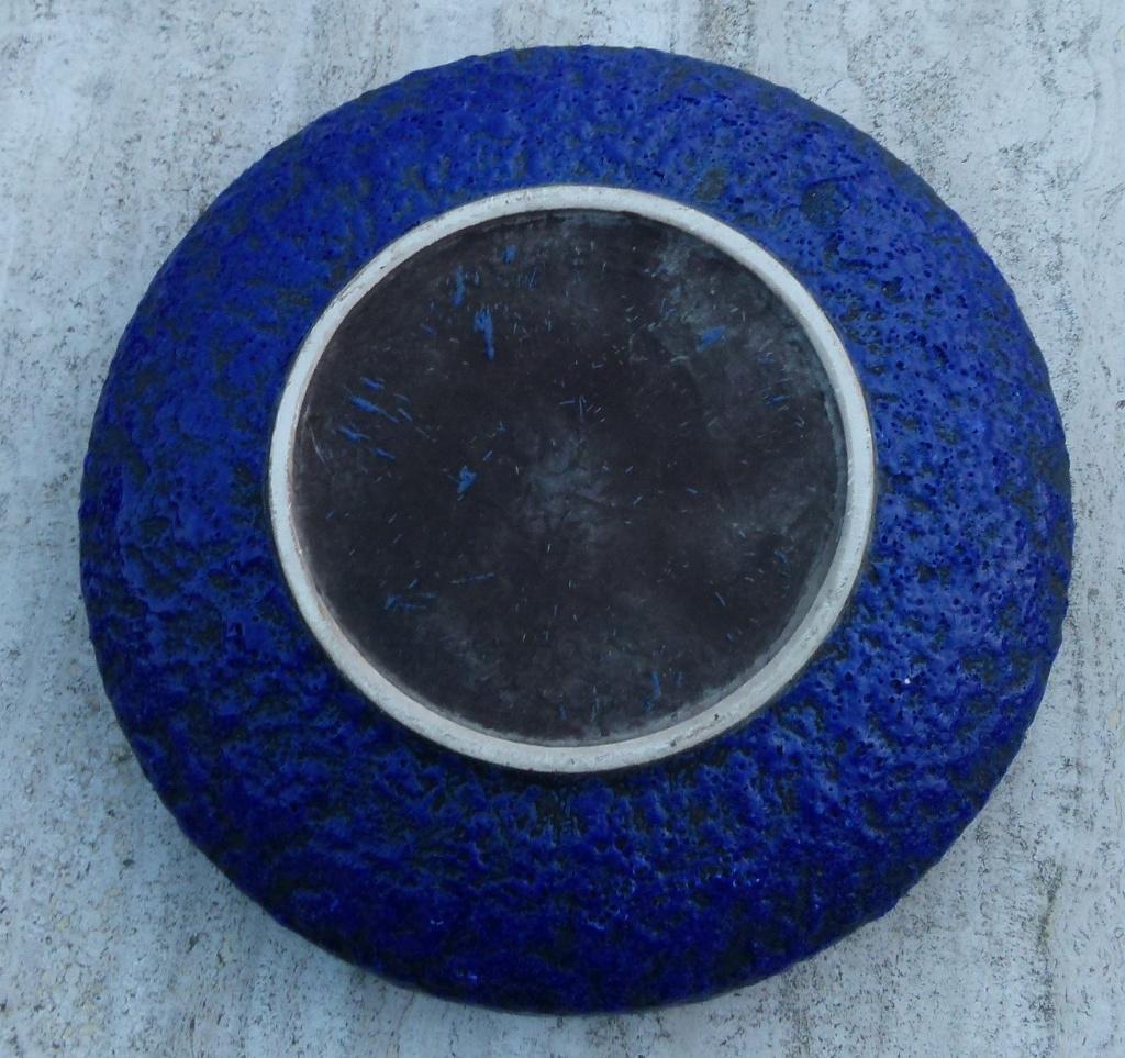 Scheurich West Germany Fat Lava Schaal Blauw + Rood + Zwart, Antiek en Kunst, Ophalen of Verzenden