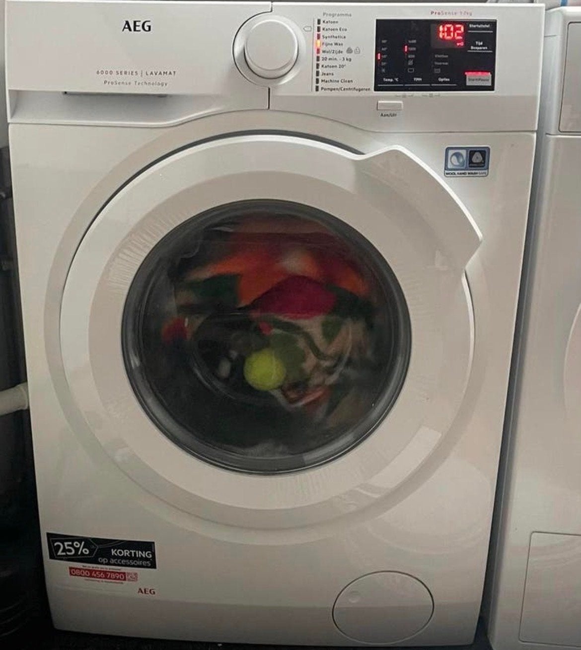 AEG Lavamat 7kg Wasmachine - ProSense Technologie, Witgoed en Apparatuur, Ophalen, Gebruikt, Voorlader, Kort programma