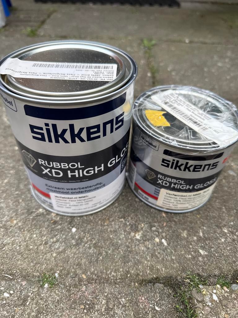 Sikkens Rubbol XD High Gloss. Kleur: Flexa 100% Grind 1.5L, Ophalen, Nieuw, Lak, Grijs