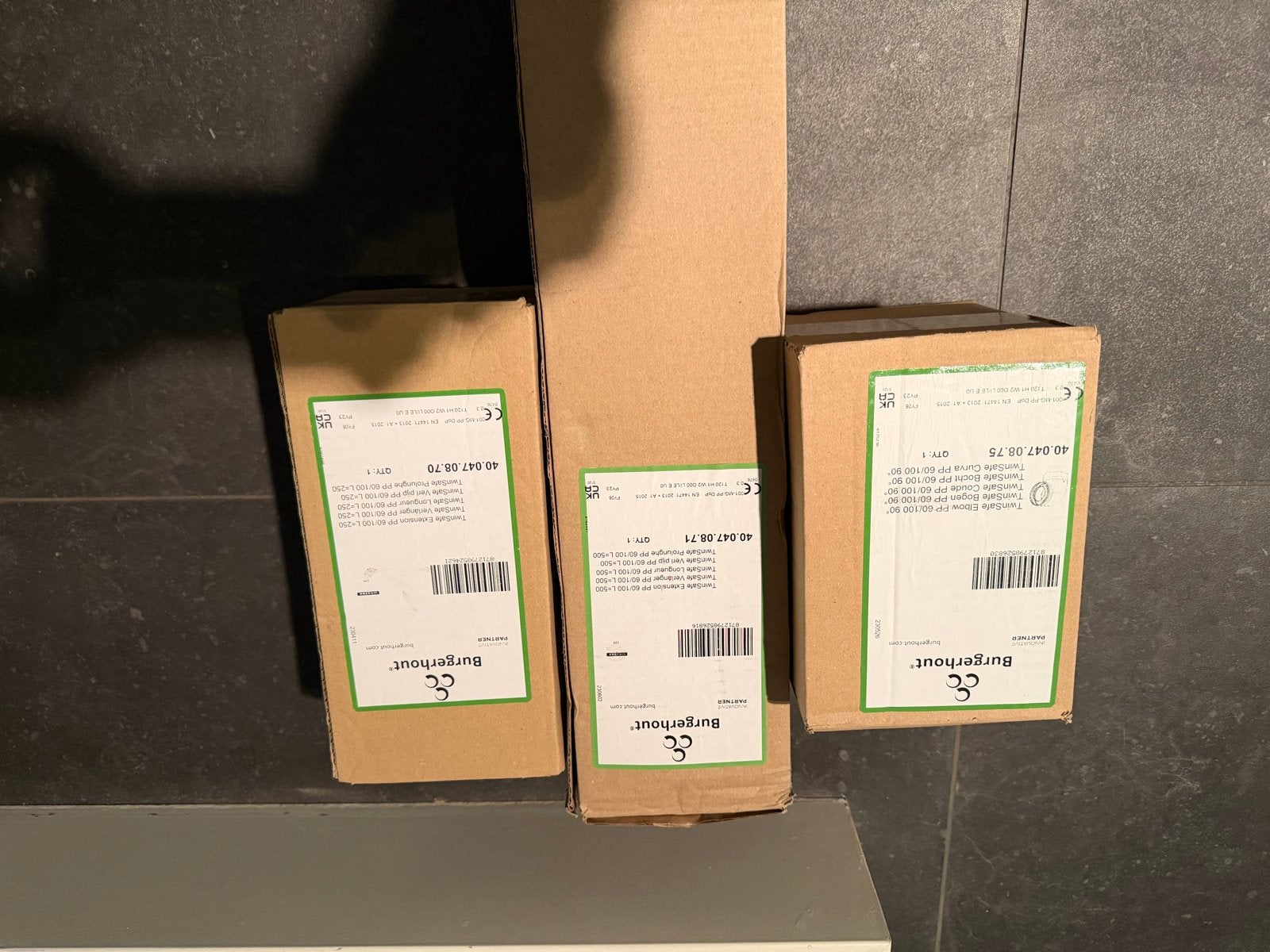 Nieuwe Burgerhout TwinSafe afvoerbuizen en bochten, Doe-het-zelf en Verbouw, Ophalen, Afvoer, Pvc, Nieuw
