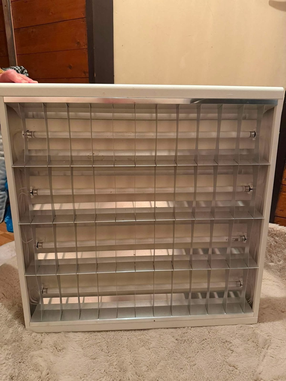 Plafondarmatuur met 4 TL buizen, Ophalen, Gebruikt, Minder dan 50 watt, Lamp met armatuur