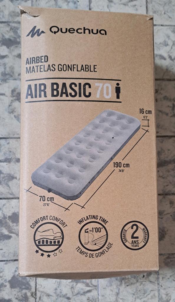 Nieuw Quechua Air Basic 70 Luchtbed - 1-persoons, Nieuw, Contact@decathlon.com, Quechua, Ophalen of Verzenden