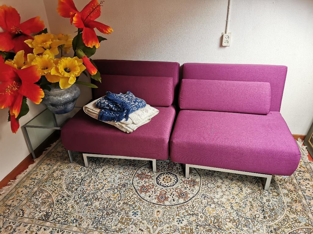 zit/slaap fauteuil, Huis en Inrichting, Ophalen, Stof, Minder dan 75 cm, Zo goed als nieuw