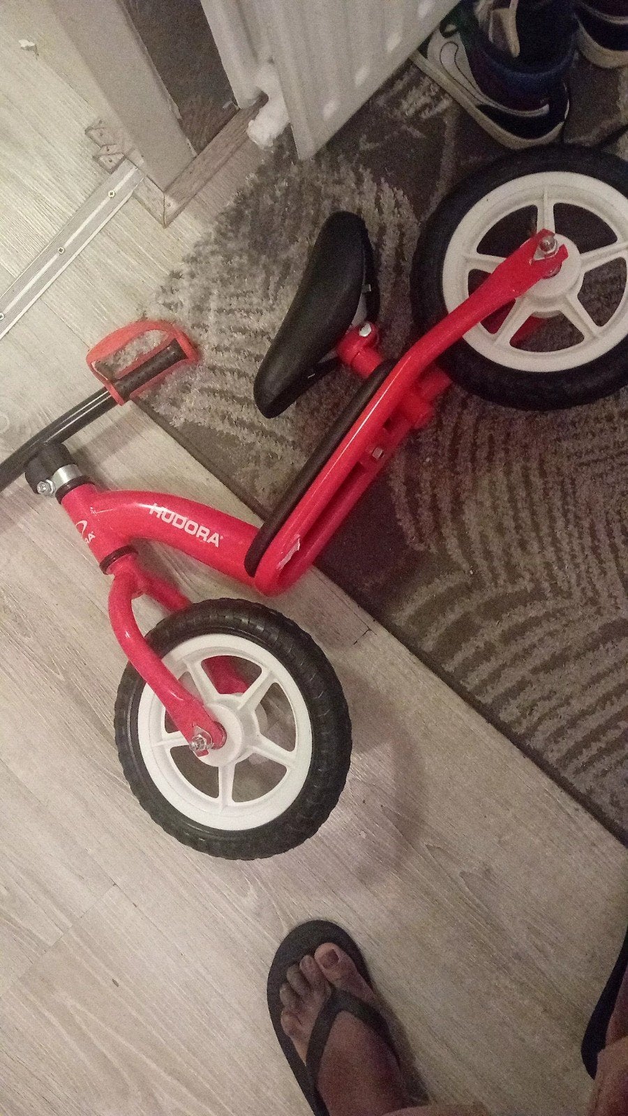 Rode Hudora loopfiets voor kinderen, Ophalen, Gebruikt, Loopfiets
