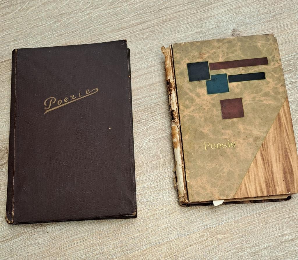 2 poeziealbums jaren 1939 - 1948, Antiek en Kunst, Antiek | Boeken en Bijbels, Ophalen