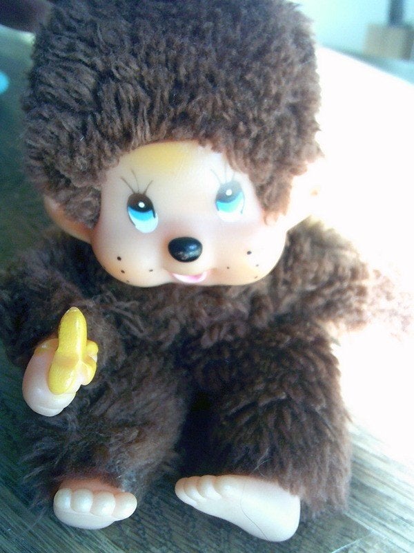 VINTAGE Monchhichi bruin aapje, Verzamelen, Ophalen of Verzenden, Overige typen