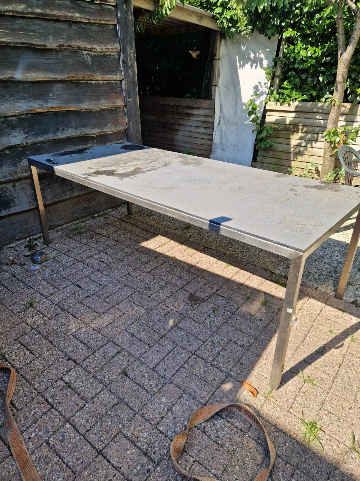 Tuintafel gratis, Tuin en Terras, Tuintafels, Ophalen, Gebruikt, Rechthoekig, Aluminium