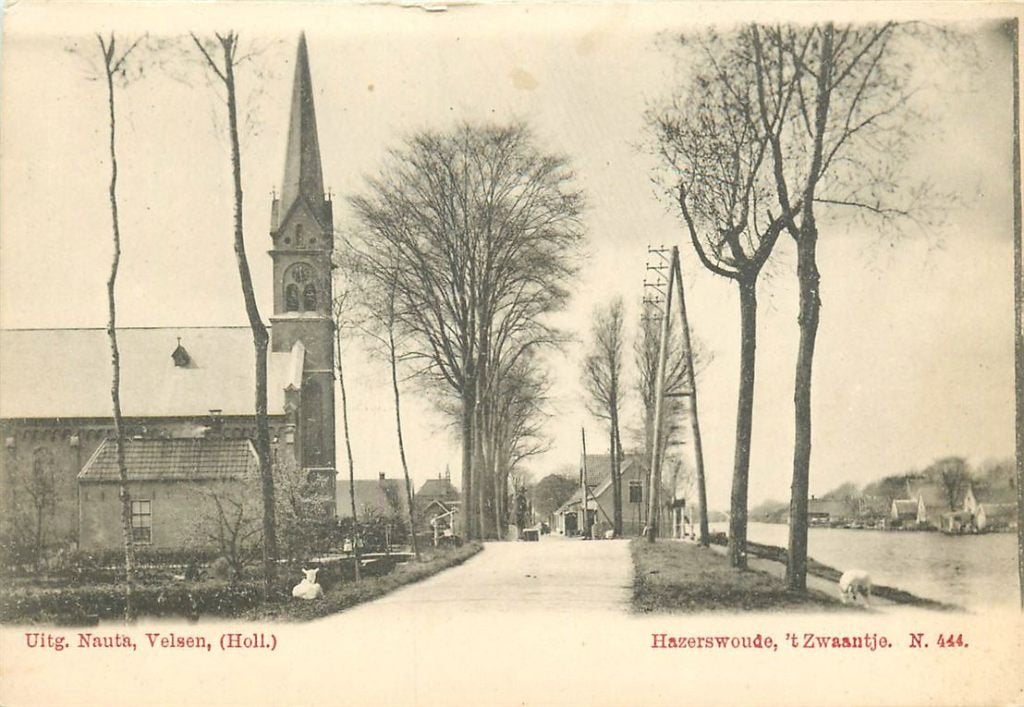 701-328-021 Hazerswoude t Zwaantje, Verzamelen, Ansichtkaarten | Nederland, Verzenden, Voor 1920, Zuid-Holland