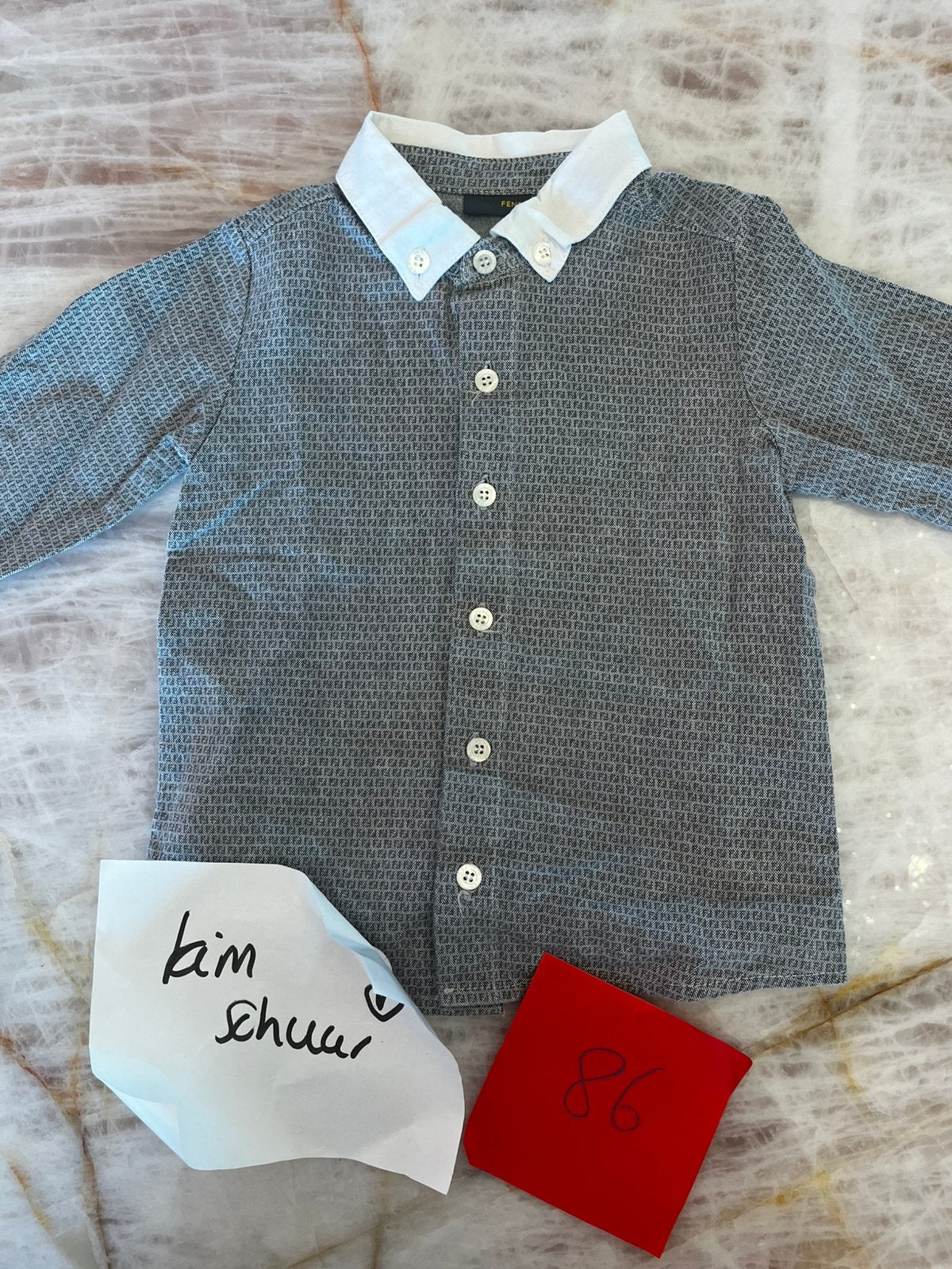 Jongens polo shirt maat 86 fendi origineel, Ophalen of Verzenden, Zo goed als nieuw, Jongetje, Shirtje of Longsleeve