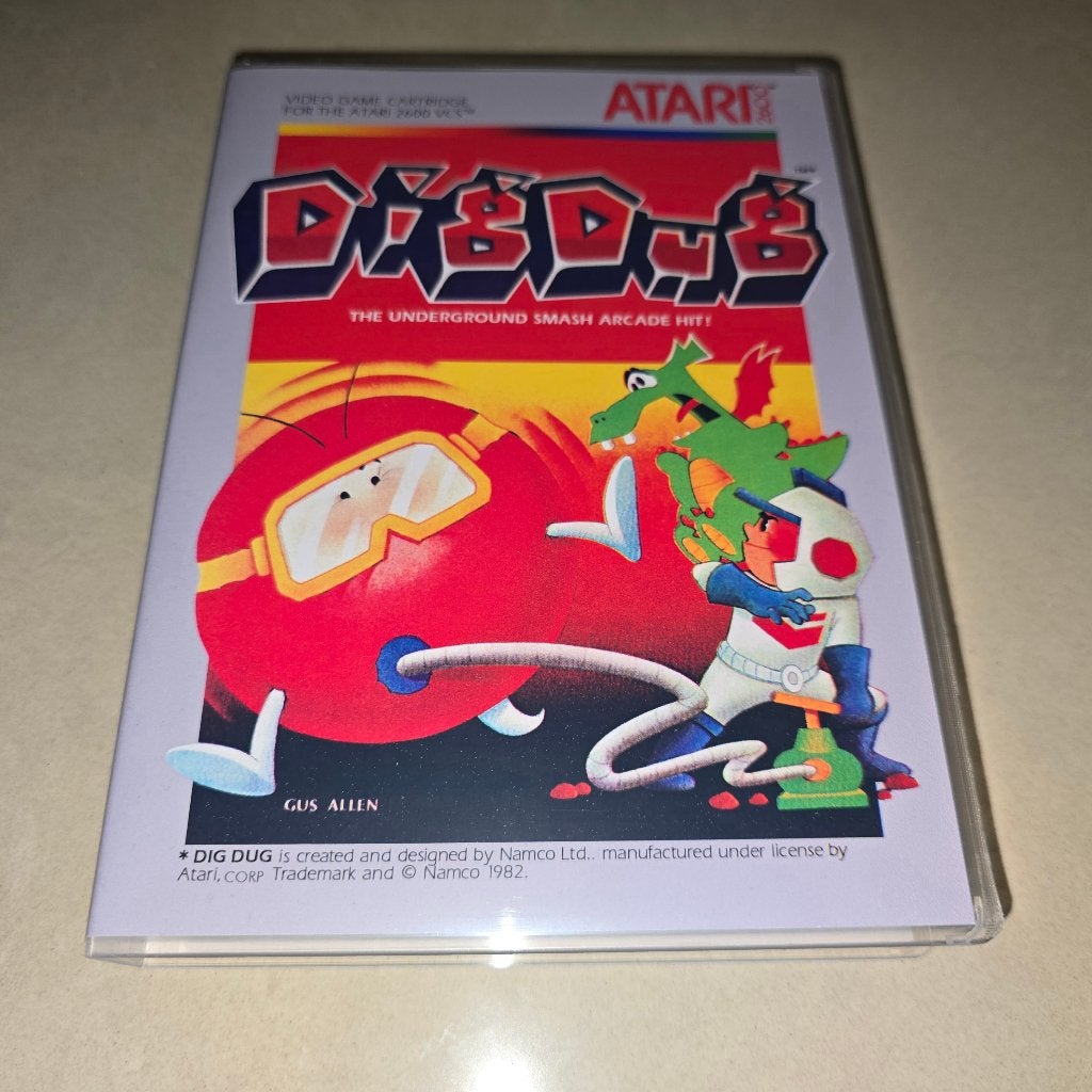 Dig Dug Atari 2600 Game case, Spelcomputers en Games, Avontuur en Actie, Verzenden, 1 speler, Zo goed als nieuw
