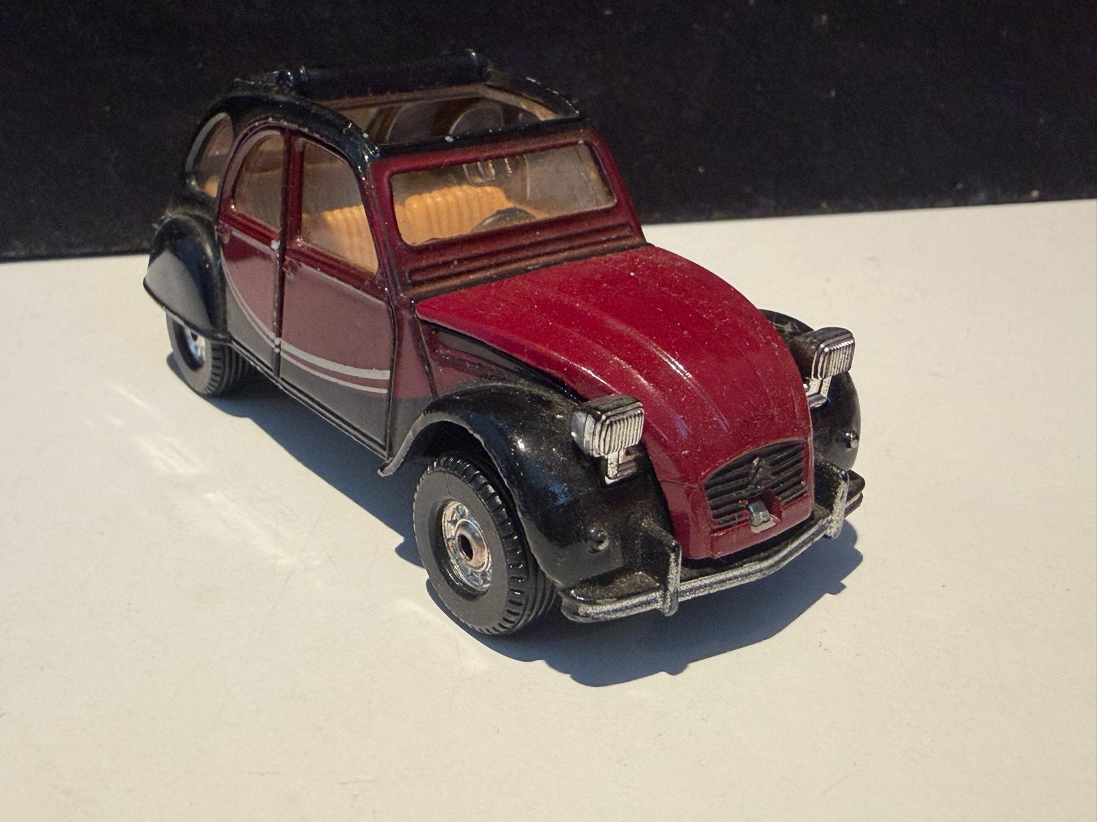 Corgi Citroën 2CV6 Modelauto - Vintage Speelgoed, Hobby en Vrije tijd, Modelauto's | 1:43, Ophalen of Verzenden, Gebruikt, Auto