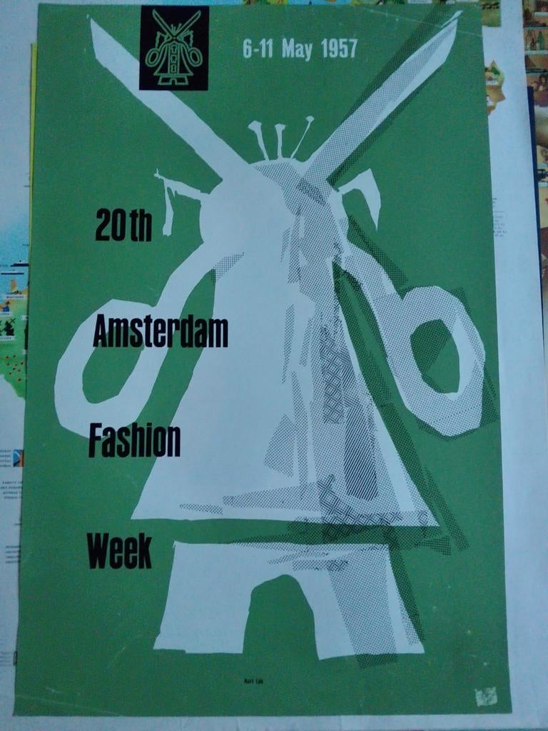 20th Amsterdam Fashion week 1957, Ophalen of Verzenden, A1 t/m A3, Reclame, Rechthoekig Staand
